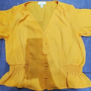 Yellow Topshop blouse